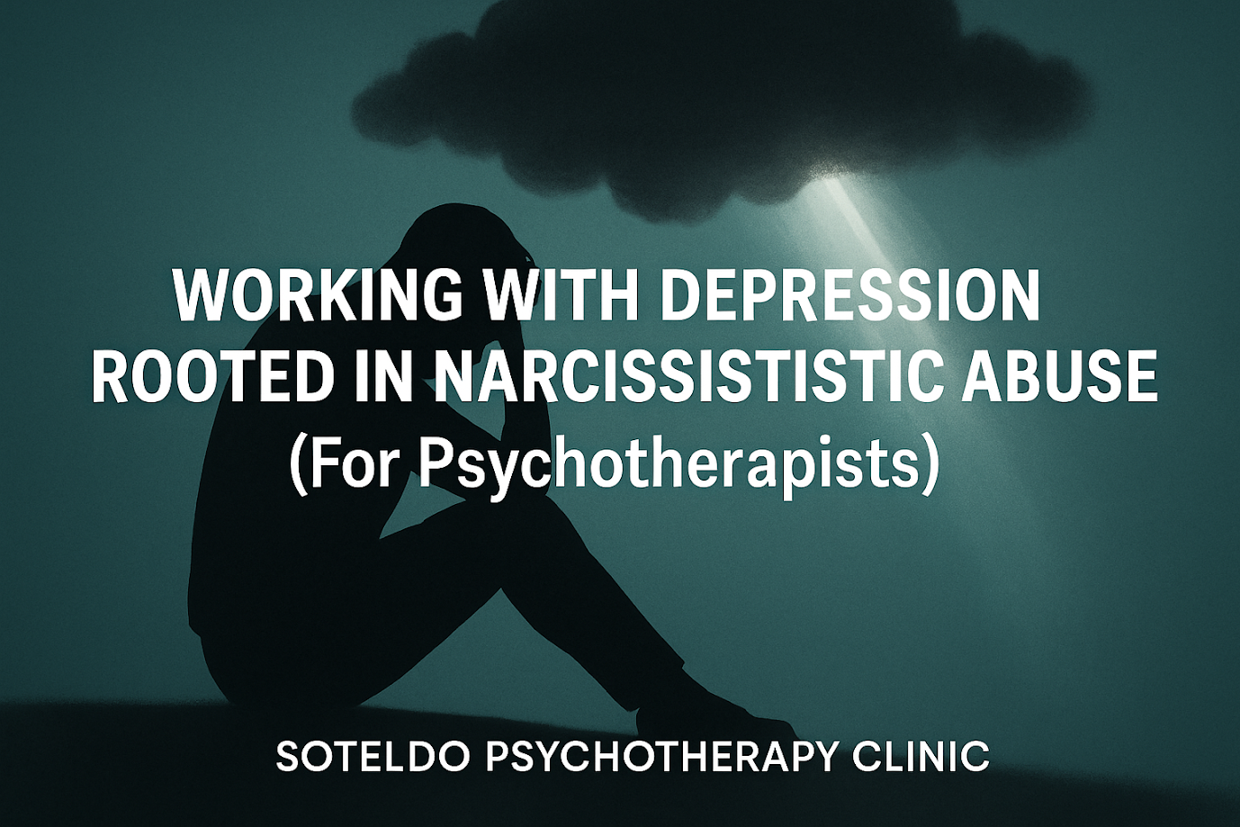 Illustration representing depression and emotional heaviness following narcissistic abuse.