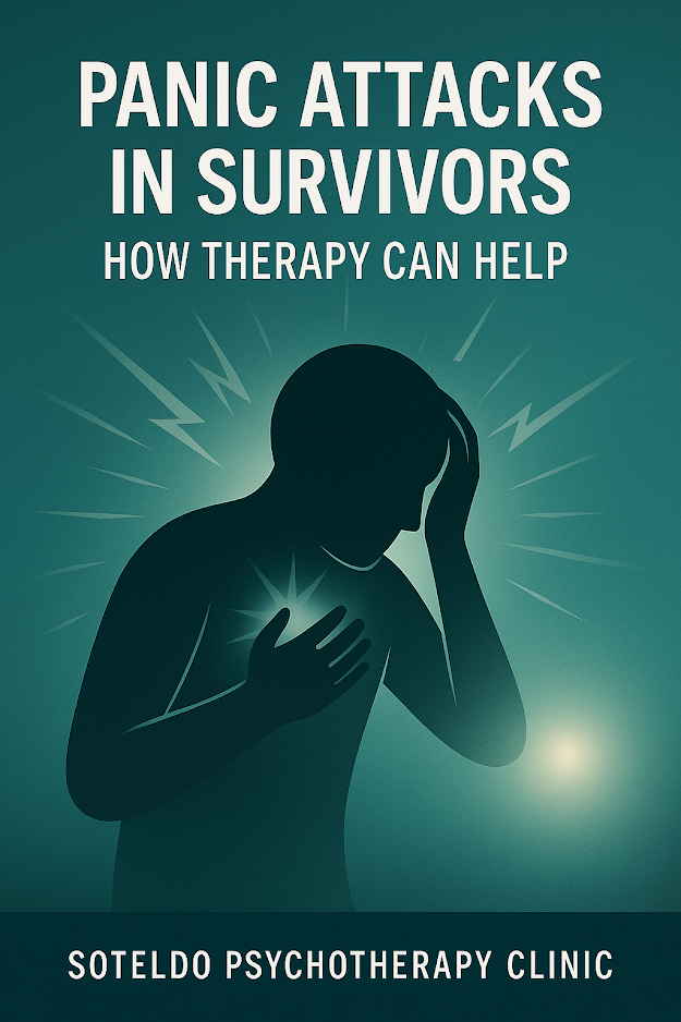 Illustration representing panic attacks and intense physical anxiety responses.