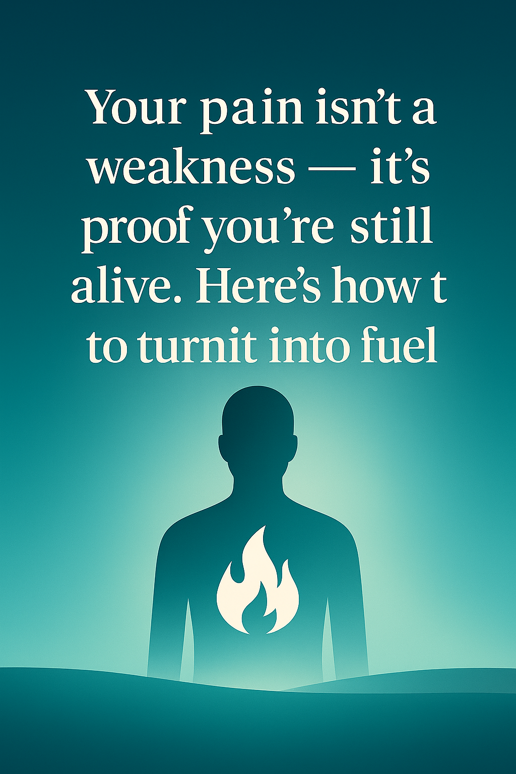 Inspirational illustration representing resilience and transforming emotional pain into inner strength.