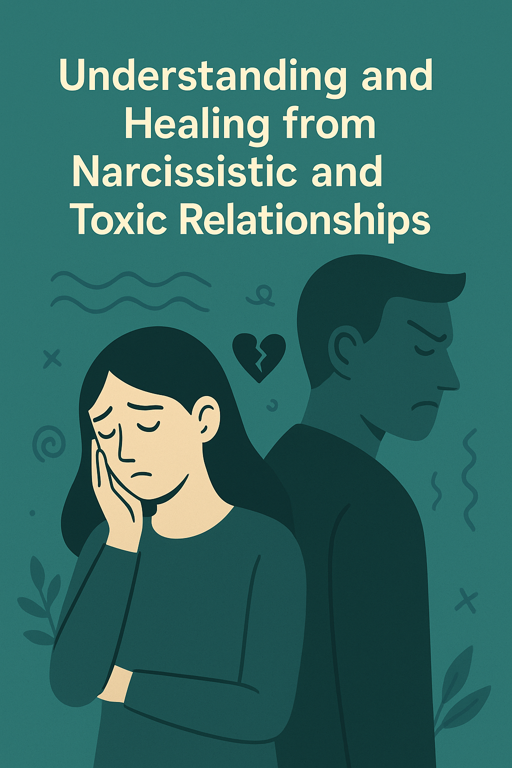 Illustration of emotional distress and separation in a toxic relationship