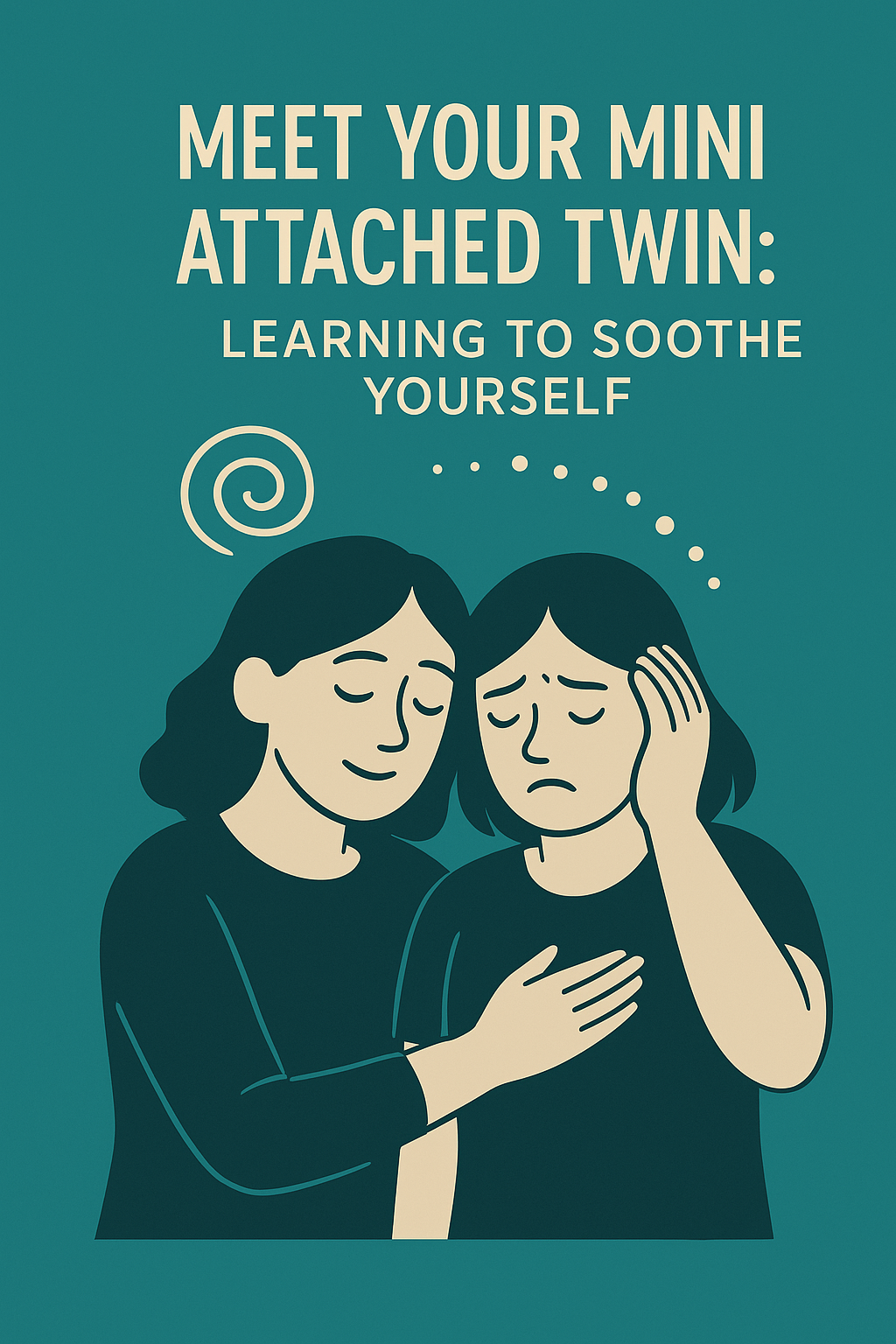 Illustration representing self-soothing and compassionate inner support for emotional regulation