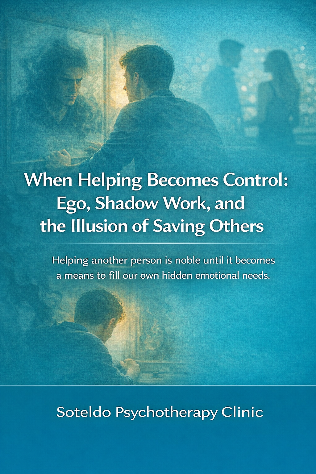 Illustration representing how helping behaviors can become controlling when driven by unmet emotional needs and self-reflection