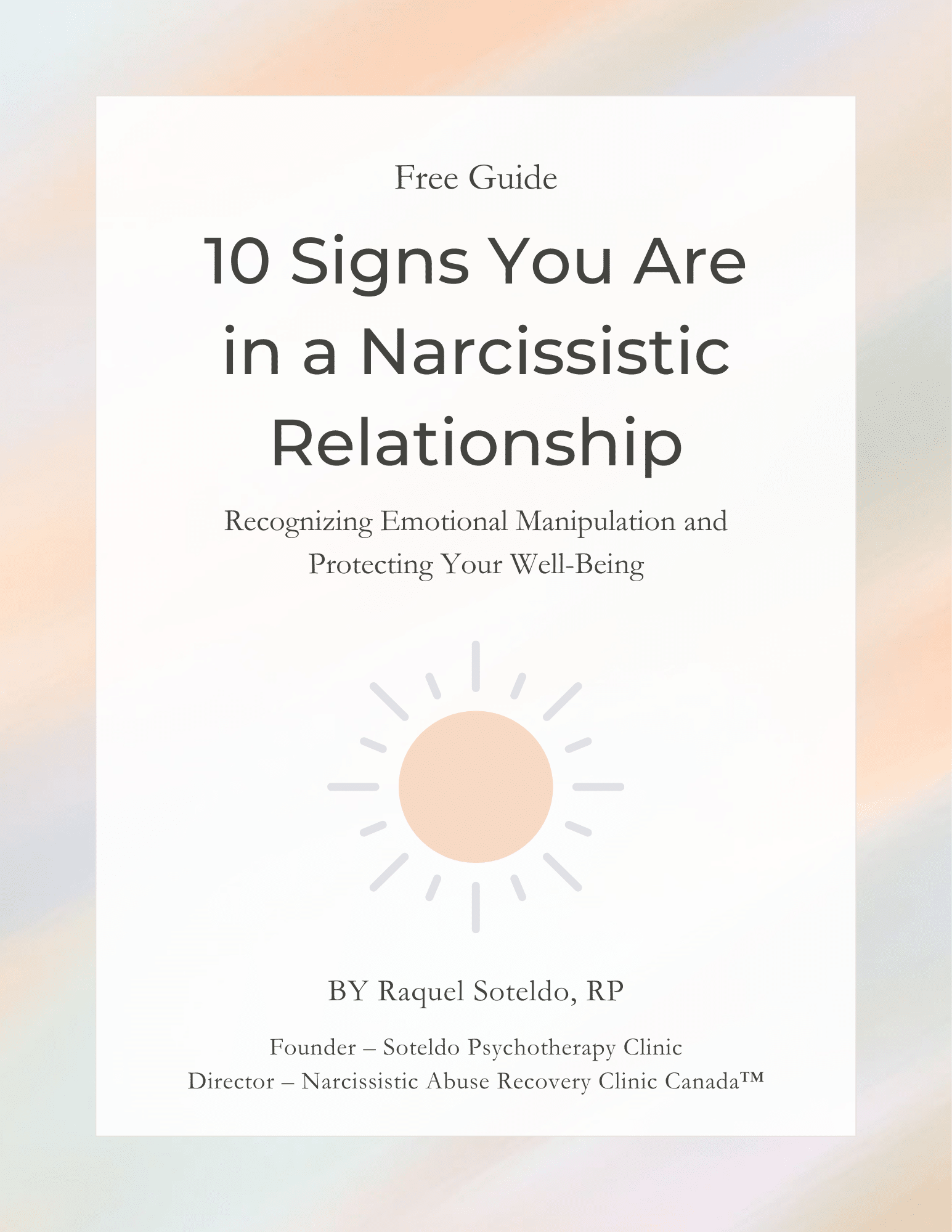 cover page of 10 signs you are in a narcissistic relationship