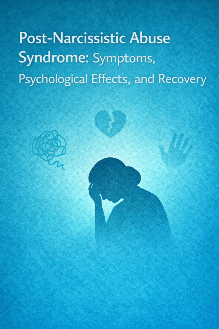 Illustration explaining psychological symptoms after narcissistic abuse