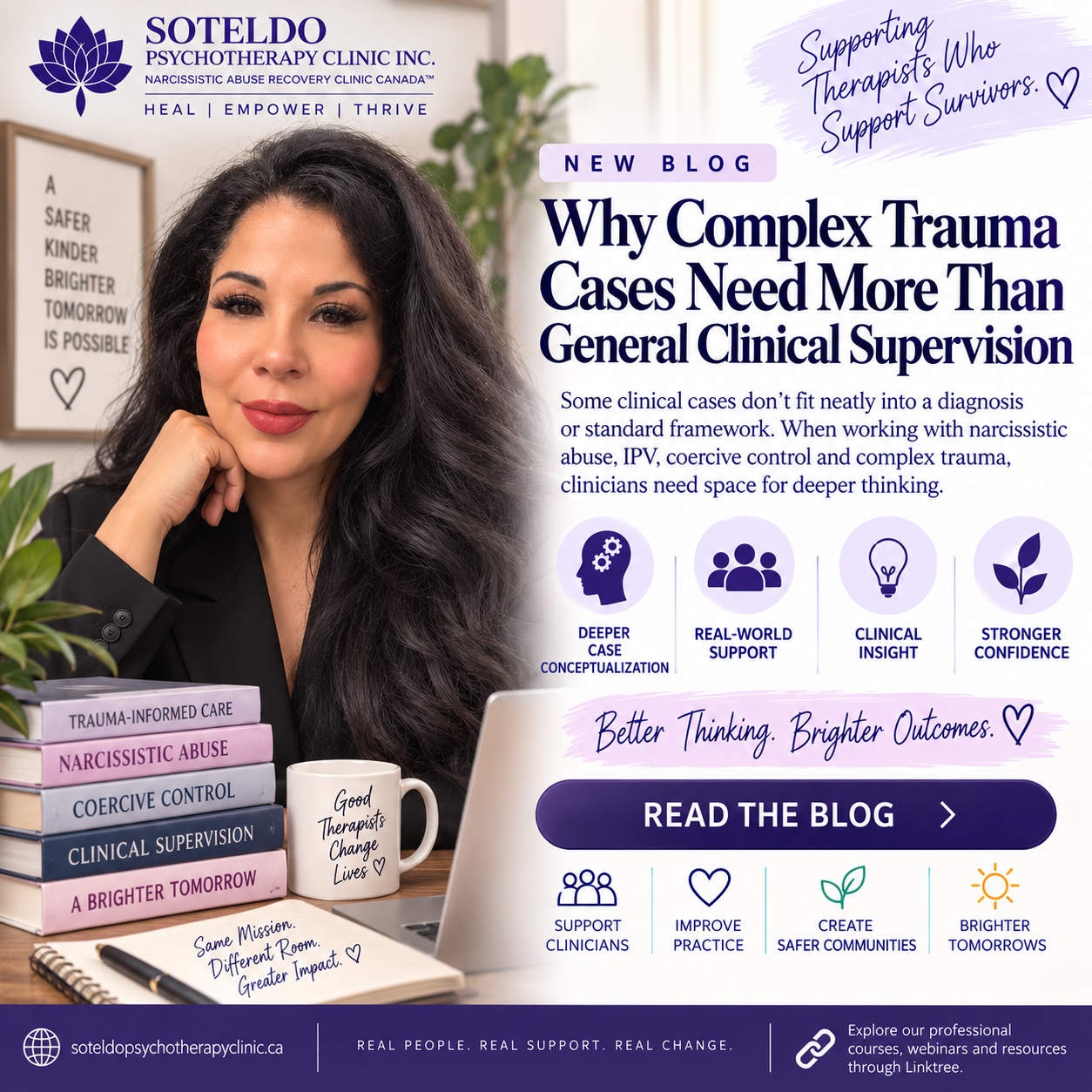 Clinical supervision for complex trauma cases involving narcissistic abuse and coercive control