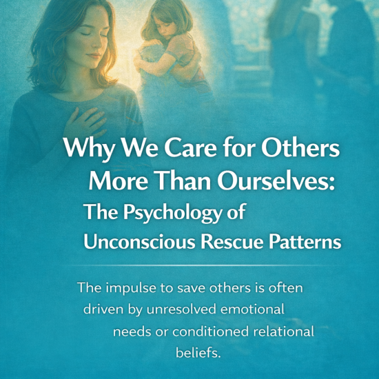 Illustration representing unconscious rescue patterns and the tendency to prioritize others’ needs over one’s own