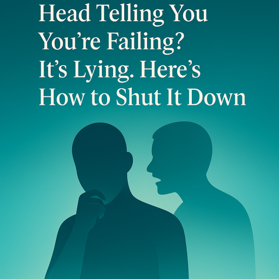 Illustration representing negative self-talk and an internal critical voice.