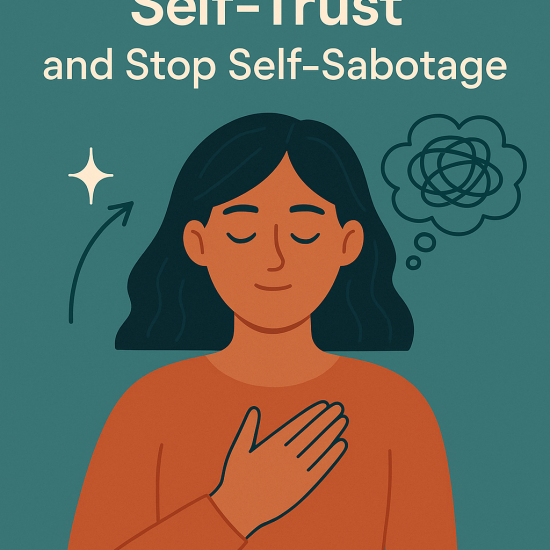 Illustration representing rebuilding self-trust, calming inner conflict, and reducing self-sabotaging patterns