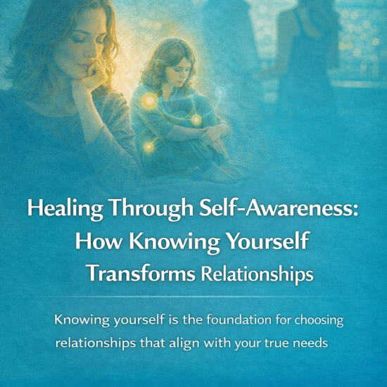 Illustration representing healing through self-awareness and understanding how self-knowledge improves relationships