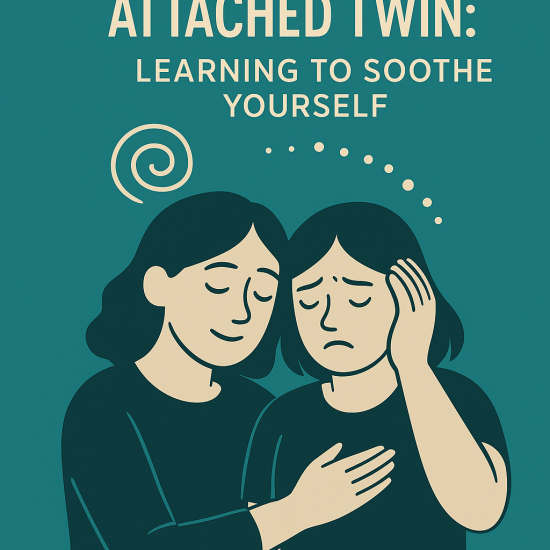 Illustration representing self-soothing and compassionate inner support for emotional regulation