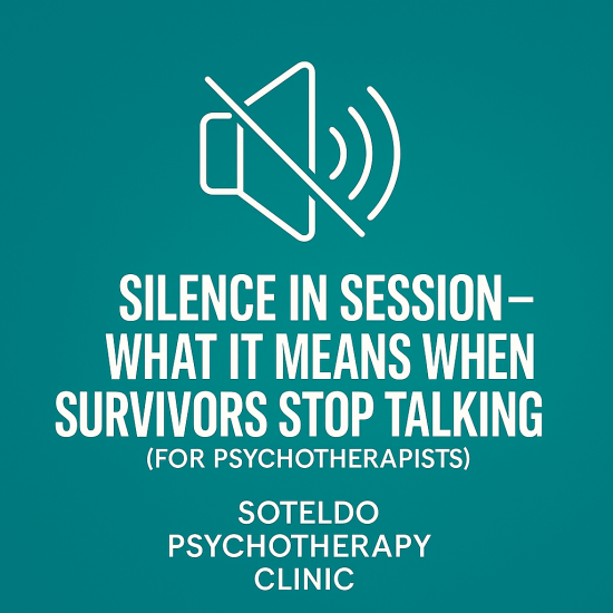 Illustration representing silence and withdrawal during therapeutic sessions.