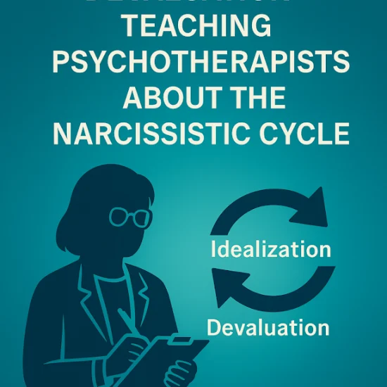 Illustration representing the cycle of idealization and devaluation in narcissistic dynamics.
