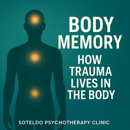 Illustration representing how trauma is held and remembered in the body.